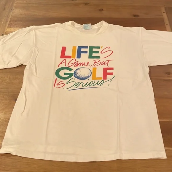 Vintage "Life's a Game, But Golf is Serious!" T-Shirt - Picture 6 of 11